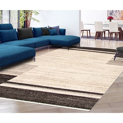 Modern Gabbeh Ivory/Taupe Rug