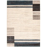 Tapis Modern Gabbeh ivoire/bleu