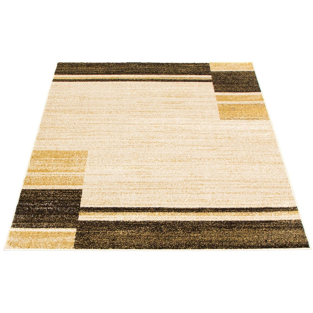 Modern Gabbeh Ivory/Brown Rug