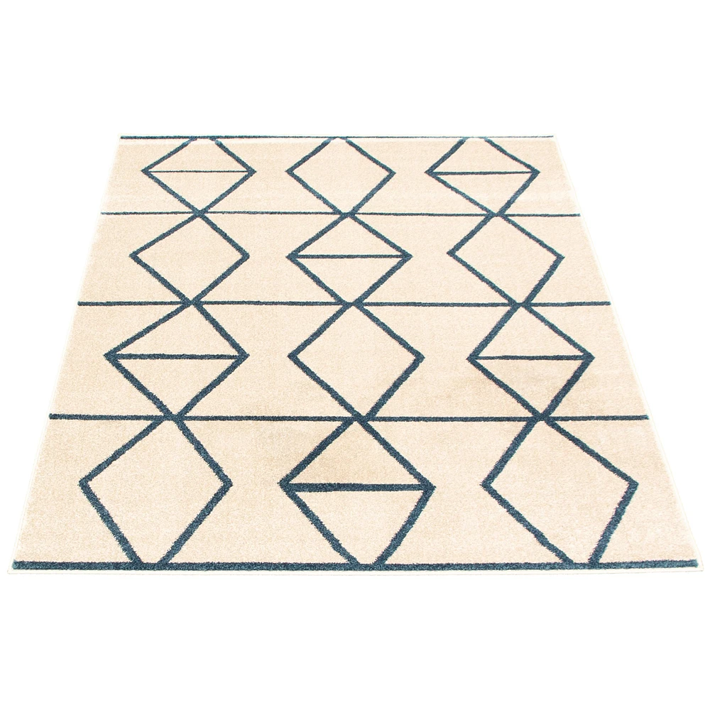 Jianna Ivory/Blue Rug