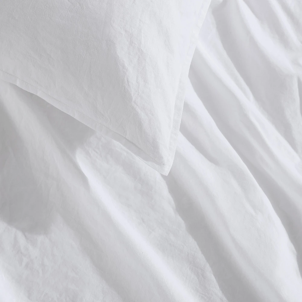 Washed Percale Cotton Duvet Cover Set by Calvin Klein