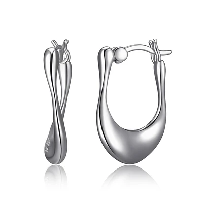 Boucles d'oreilles ELLE « Twisted » en argent sterling