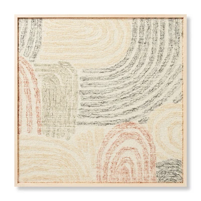 Loloi River Bed Black and Multi 3'4 " x 3'4 " Wall Art