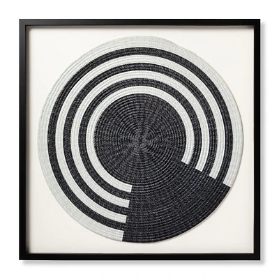 Loloi Rounder Ivory and Black 3'4 " x 3'4 " Wall Art