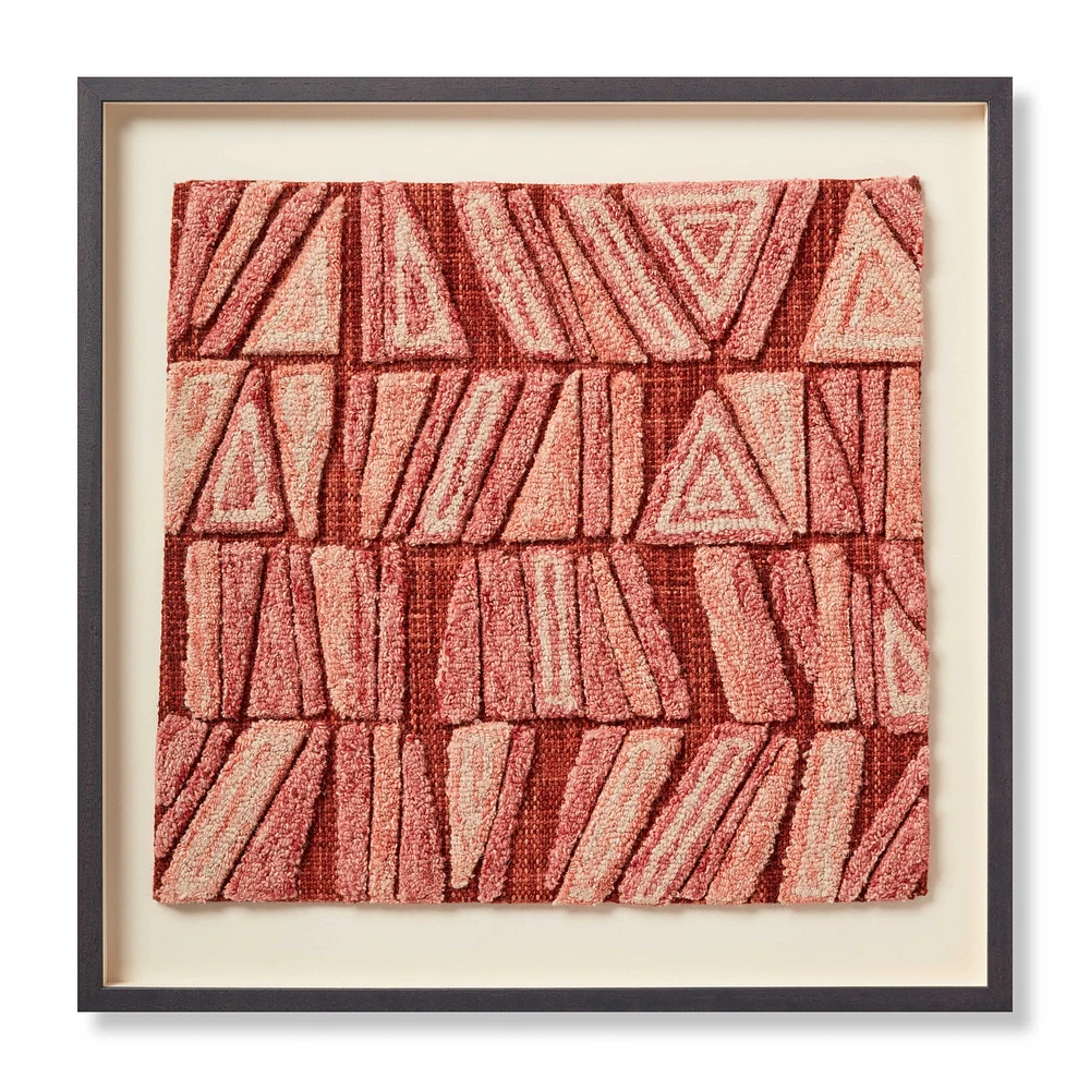 Loloi Moongu Red and Pink 2'4 " x 2'4 " Wall Art