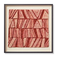 Loloi Moongu Red and Pink 2'4 " x 2'4 " Wall Art