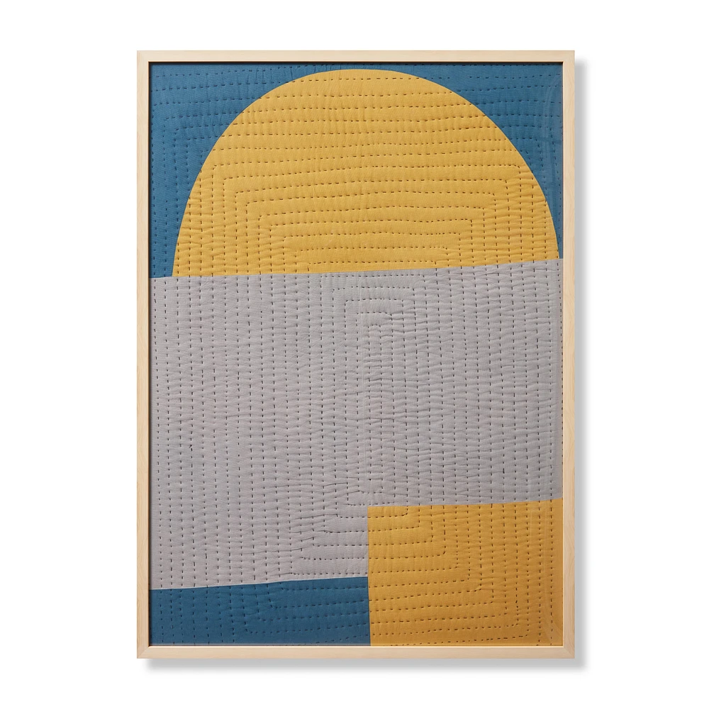 Loloi Lingo Blue and Gold 3'4 " x 4'8 " Wall Art