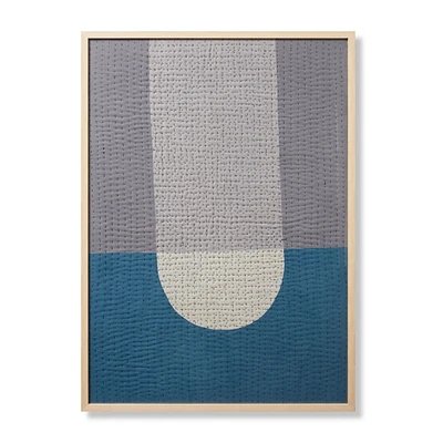 Loloi Bullet Point Blue and Grey 3'4 " x 4'8 " Wall Art