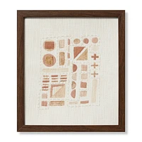 Loloi Sedac Ivory and Rust 1'8 " x 1'8 " Wall Art