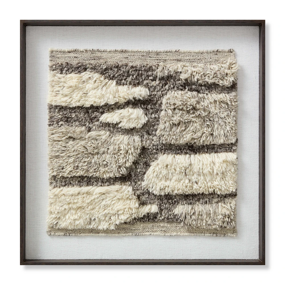 Loloi Cobblestone Ivory and Grey 2'7 " x 2'7 " Wall Art