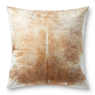 Coussin Brave par Loloi - Beige et Blanc