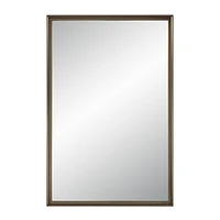 Sandcastle 36" Tall Rectangular Mirror, Antique Brushed Brass