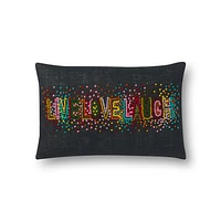 Loloi Monica Black and Multi Cushion