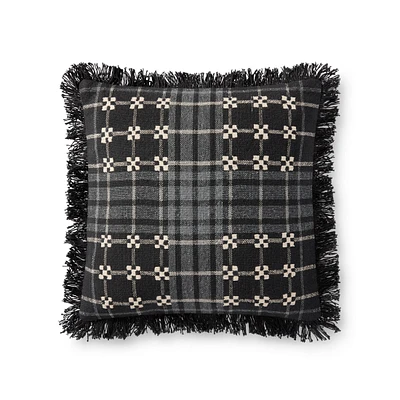 Coussin Crew par Loloi - Noir et Gris