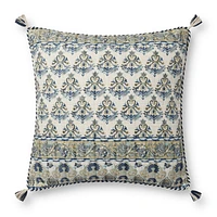 Coussin Lyra par Loloi - Bleu et Multi