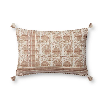 Loloi Lenox Blush and Ivory Cushion