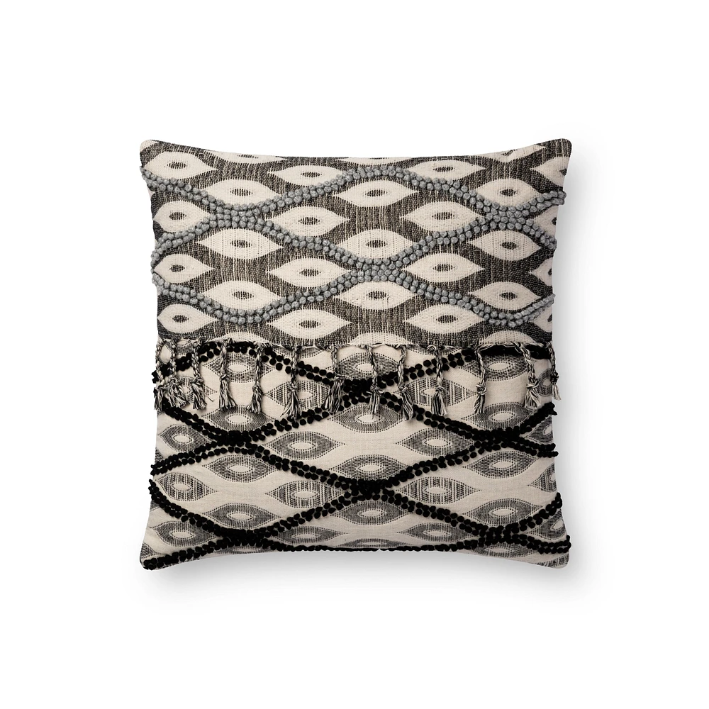 Loloi Avalon Black and White Cushion