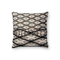 Coussin Avalon par Loloi - Noir et Blanc