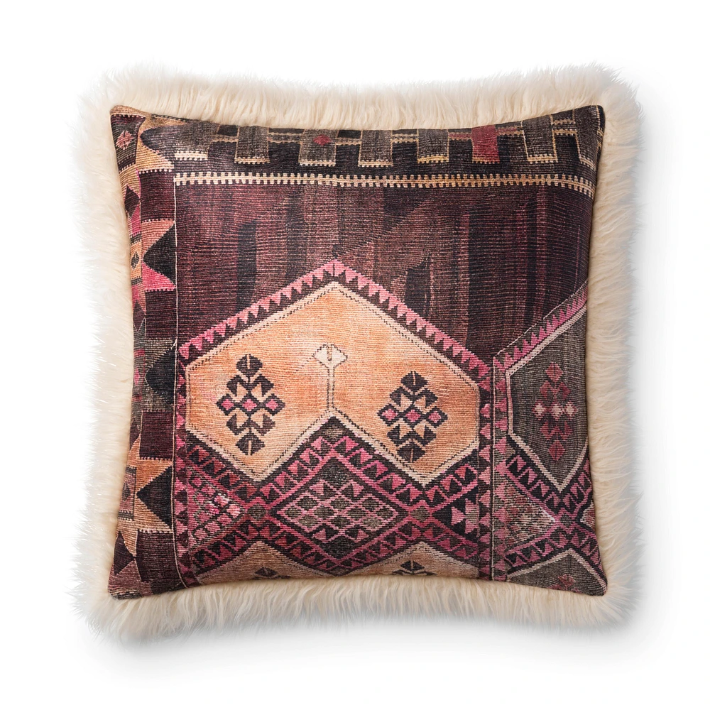 Coussin Kit par Loloi - Multi et Ivoire