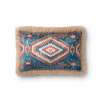 Coussin Poe par Loloi - Multi et Beige