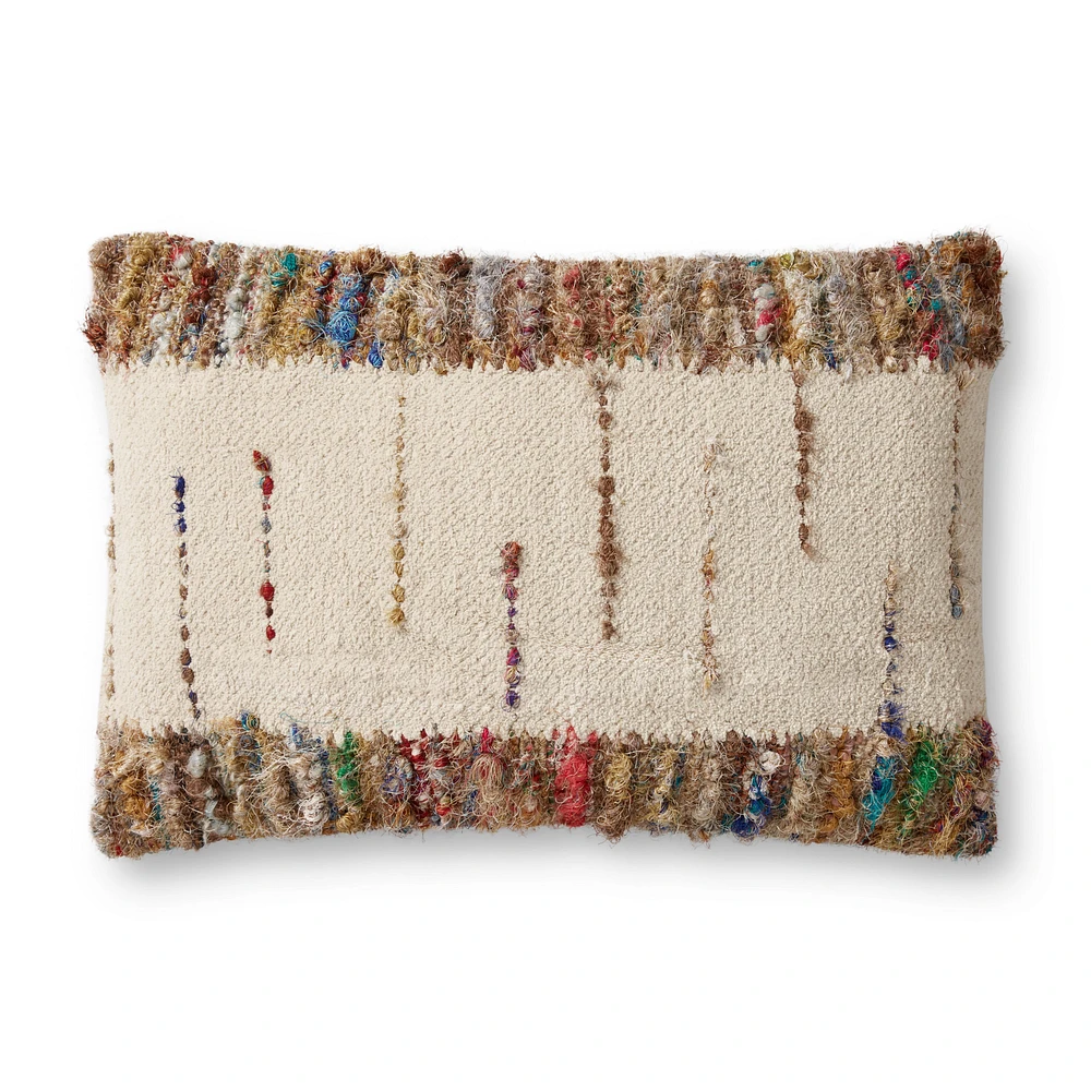 Loloi Alora Ivory and Multi Cushion