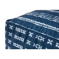 Loloi Beau Indigo and Ivory Pouf