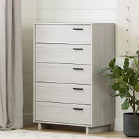 Fynn 5-Drawer Chest Dresser Winter Oak by South Shore Furniture