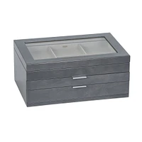 Mele and Co Misty Oceanside Wooden Jewellery Box - Grey