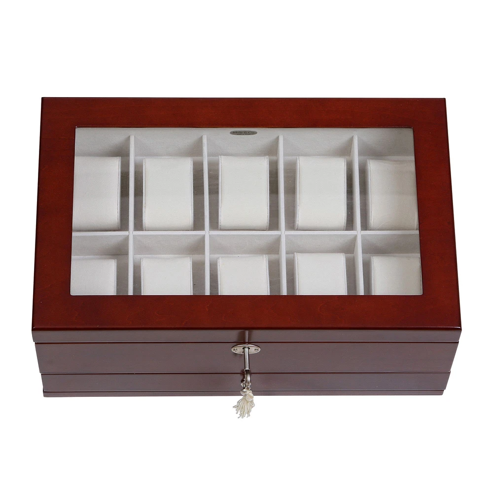 Mele and Co Christo Wooden Watch Box - Walnut