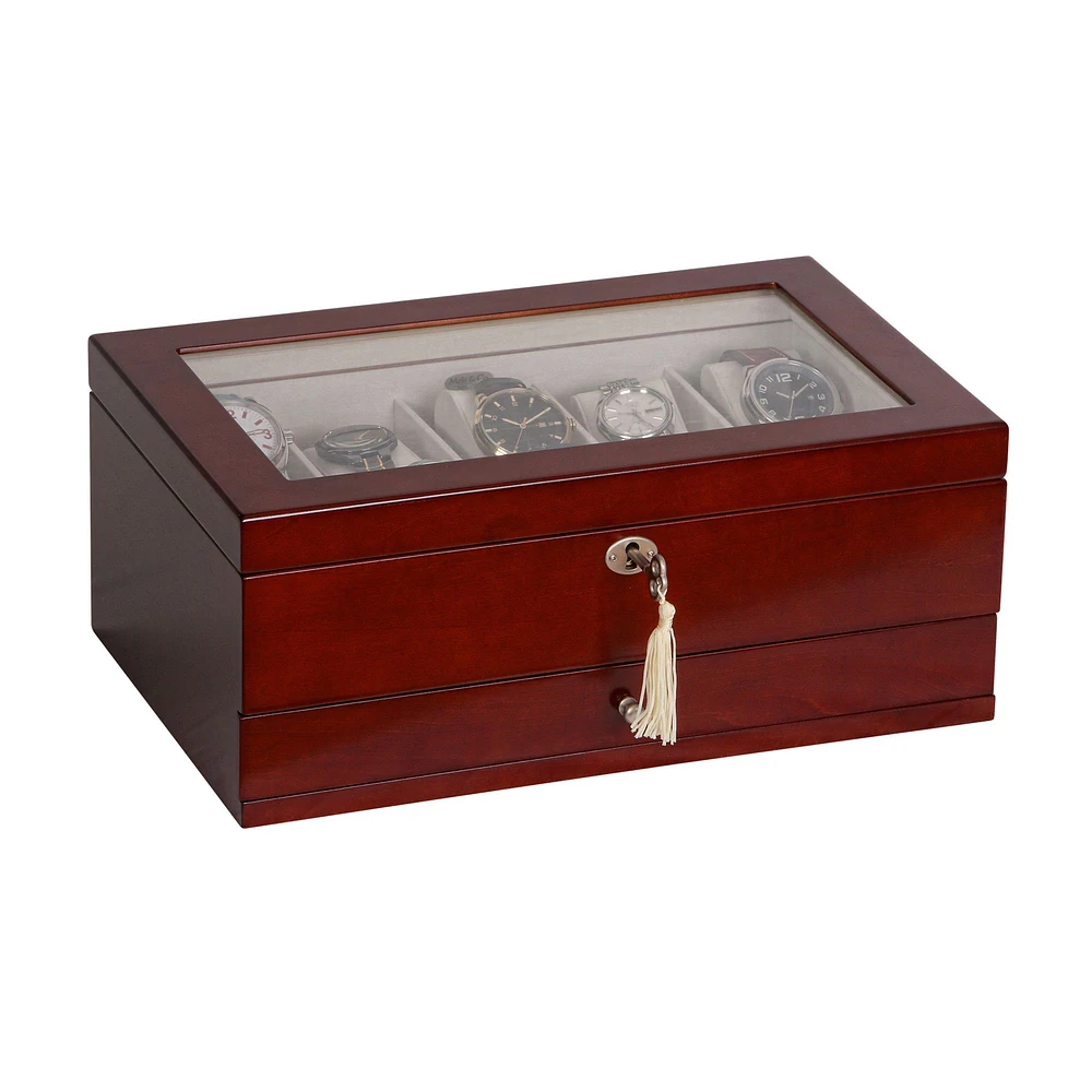 Mele and Co Christo Wooden Watch Box - Walnut