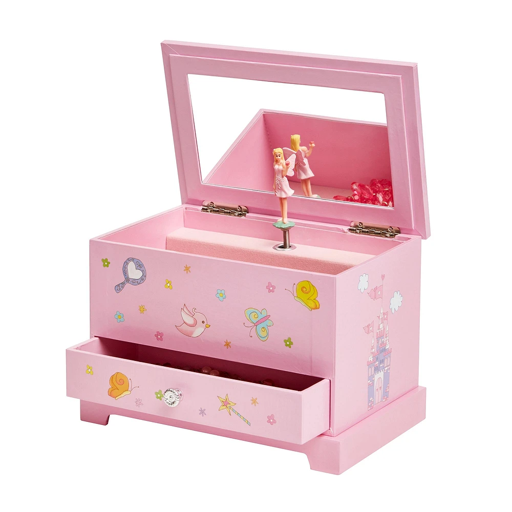 Mele and Co Kerri Musical Fairy Jewellery Box - Pink