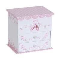 Mele and Co Angel Musical Ballerina Jewellery Box - White