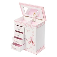 Mele and Co Cristiana Musical Ballerina Jewellery Box - White