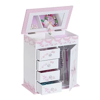 Mele and Co Cristiana Musical Ballerina Jewellery Box - White