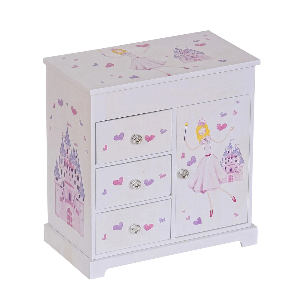 Mele and Co Adalyn Musical Ballerina Jewellery Box - White