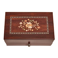 Mele and Co Brynn Finish Wooden Jewellery Box - Walnut