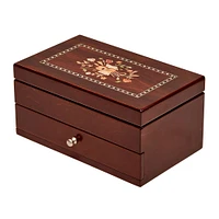 Mele and Co Brynn Finish Wooden Jewellery Box - Walnut