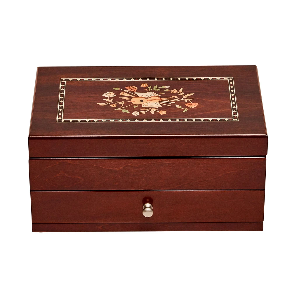 Mele and Co Brynn Finish Wooden Jewellery Box - Walnut