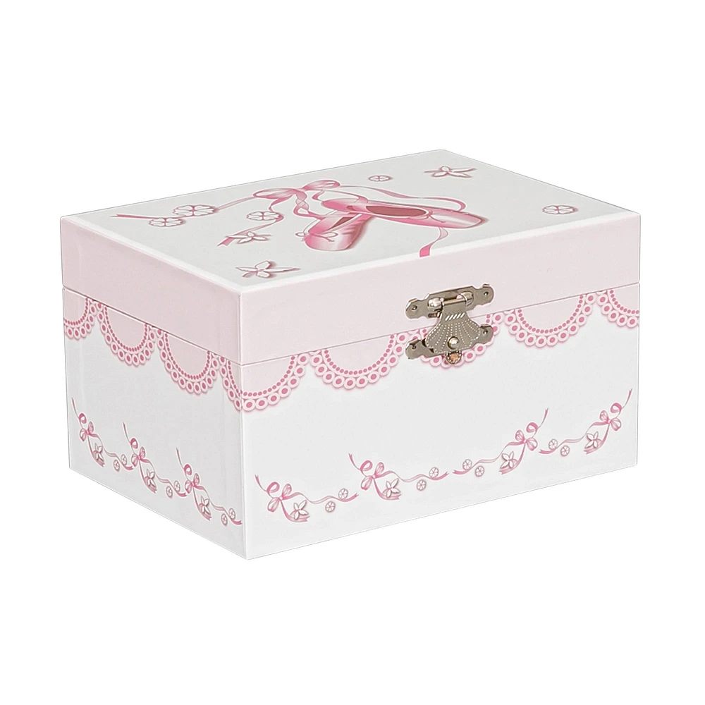 Mele and Co Cora Musical Ballerina Jewellery Box - White