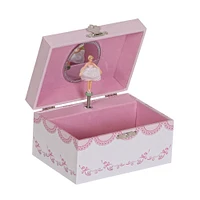 Mele and Co Clarice Musical Ballerina Jewellery Box - White