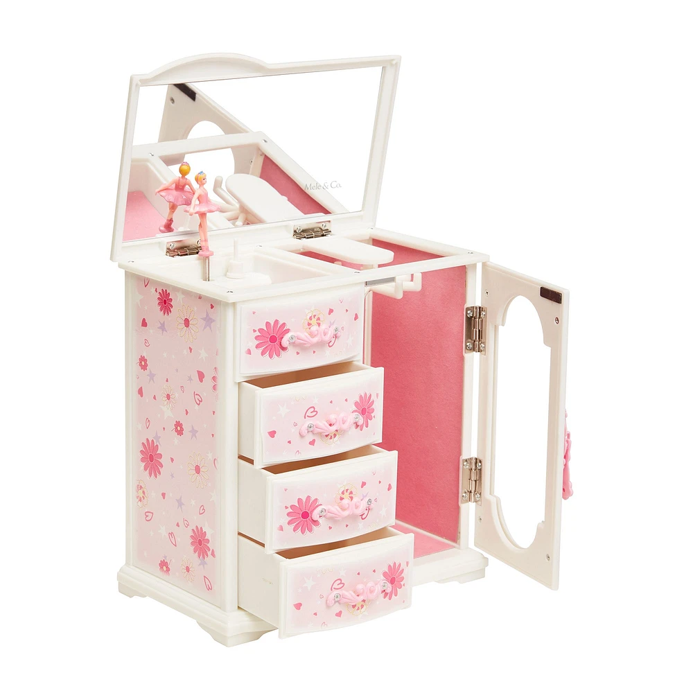 Mele and Co Hyacinth Musical Ballerina Jewellery Box - Pink