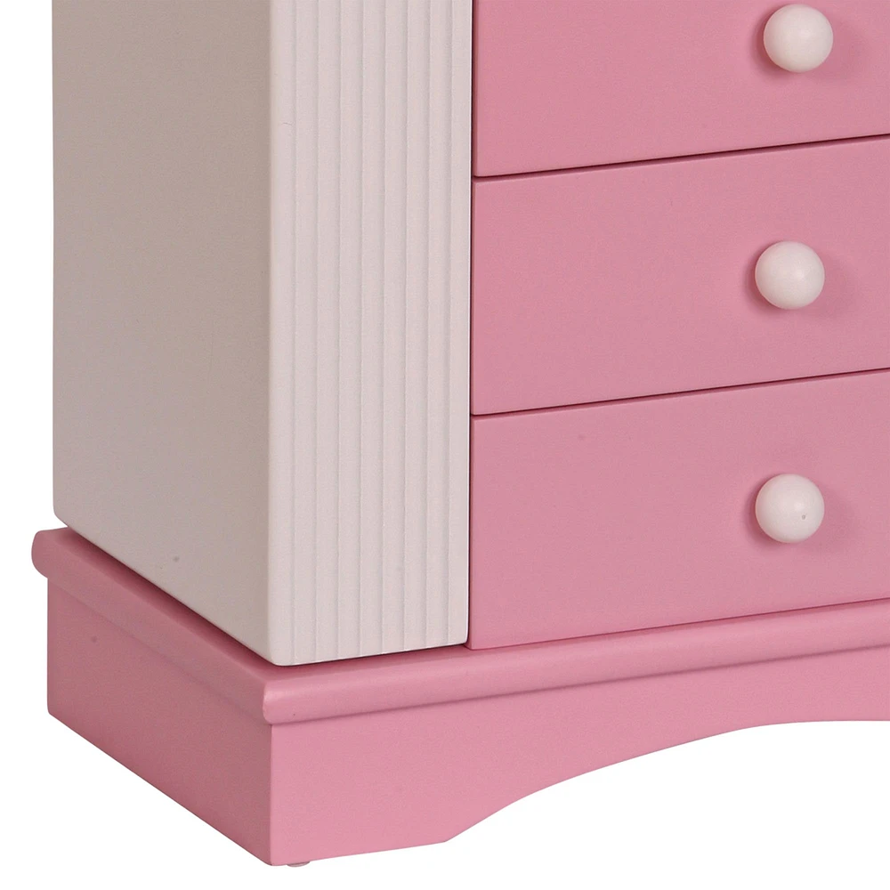 Mele and Co Elise Musical Ballerina Jewellery Box - Pink/White