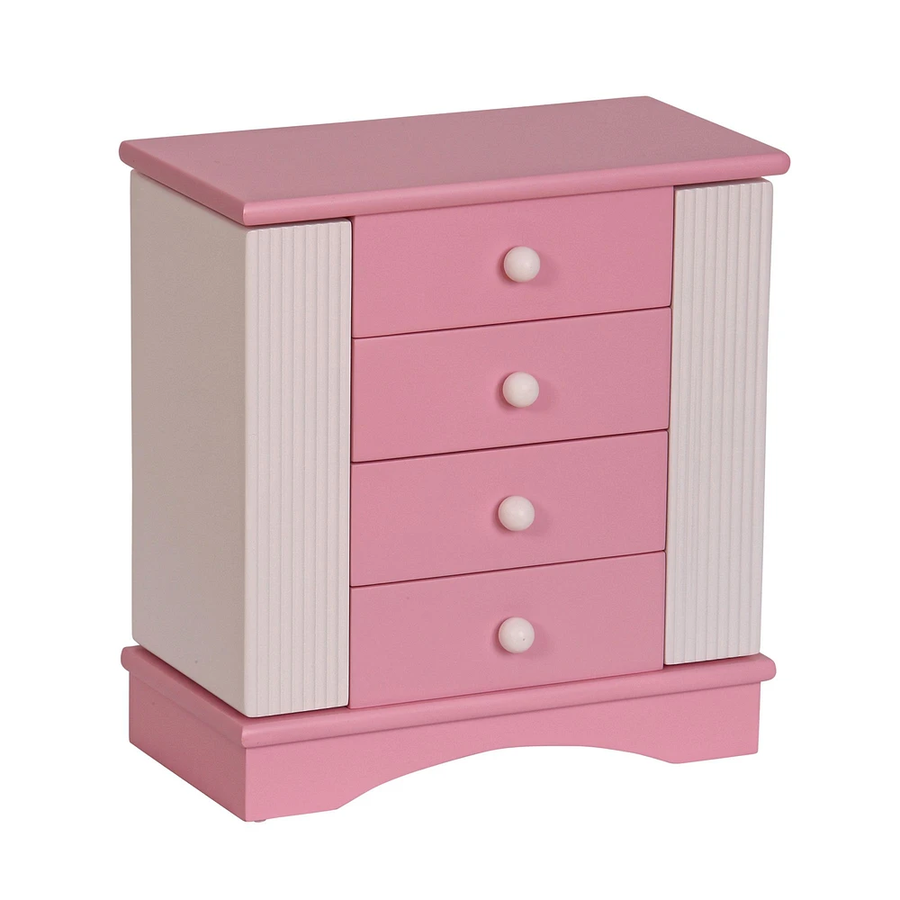 Mele and Co Elise Musical Ballerina Jewellery Box - Pink/White