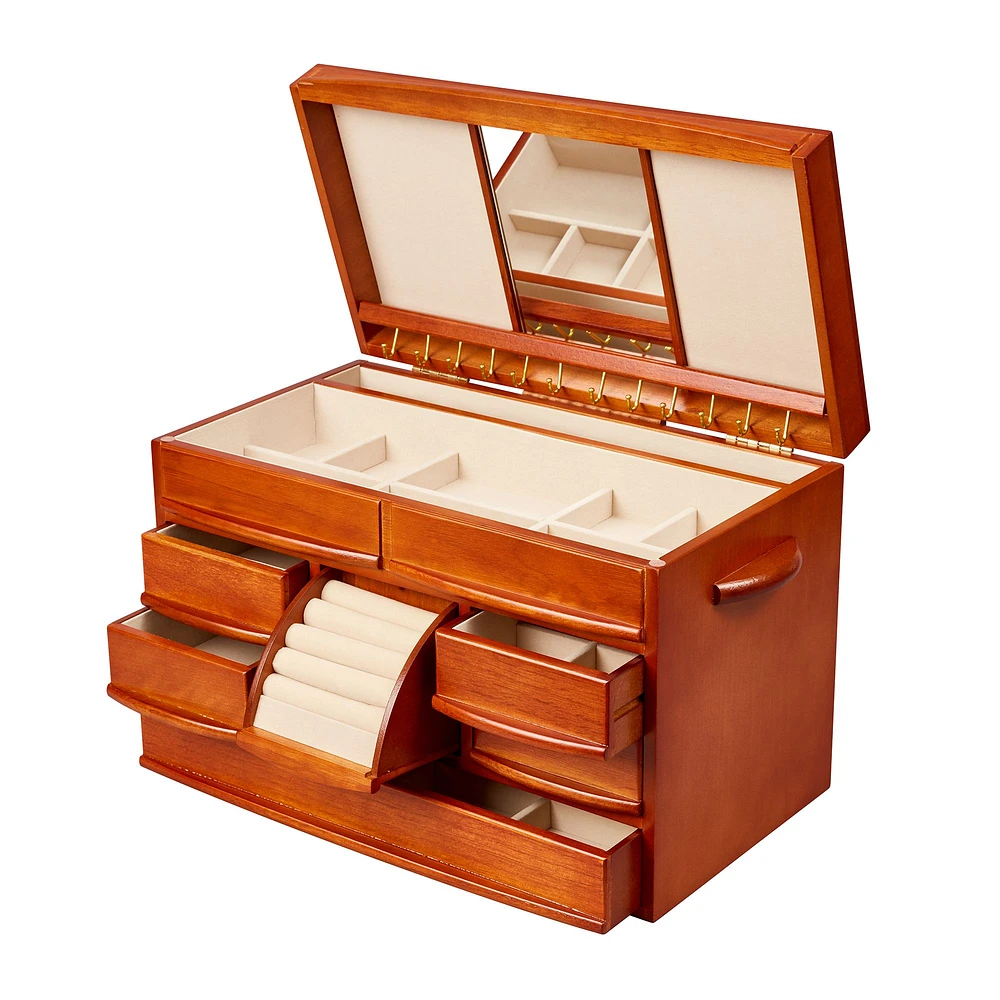 Mele and Co Empress large Wooden Jewellery Box - Walnut