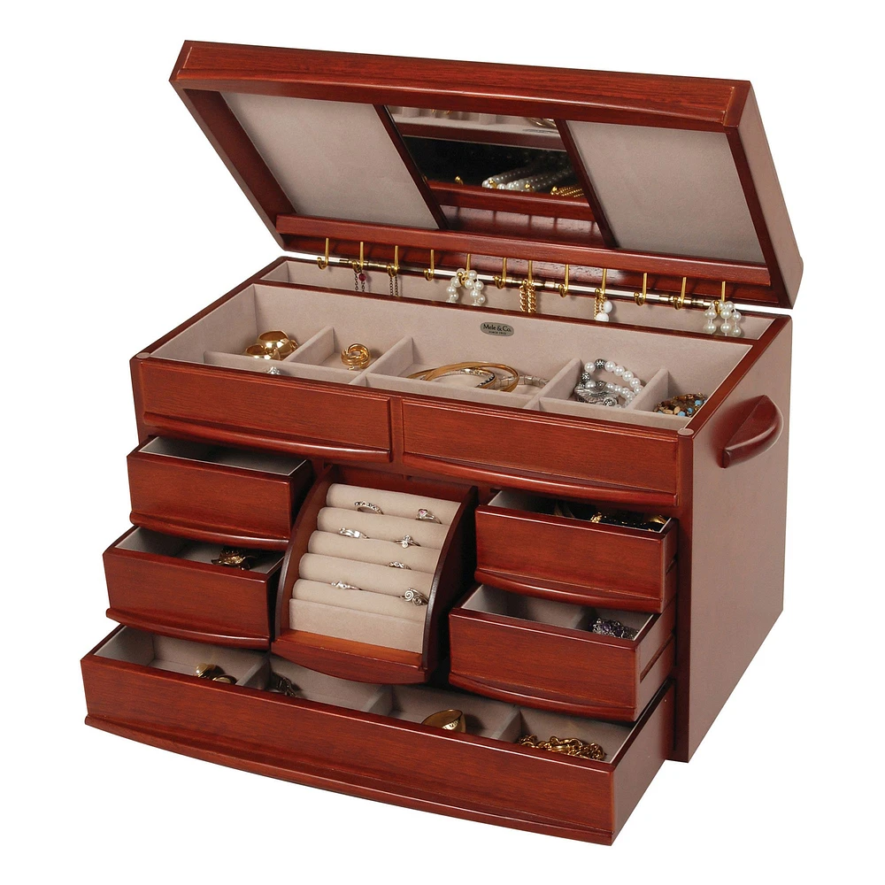 Mele and Co Empress large Wooden Jewellery Box - Walnut