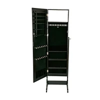 Mele and Co Victoria Locking Wooden Jewellery Cabinet - Java