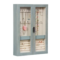 Mele and Co Leia Oceanside Hanging Jewellery Cabinet - Grey