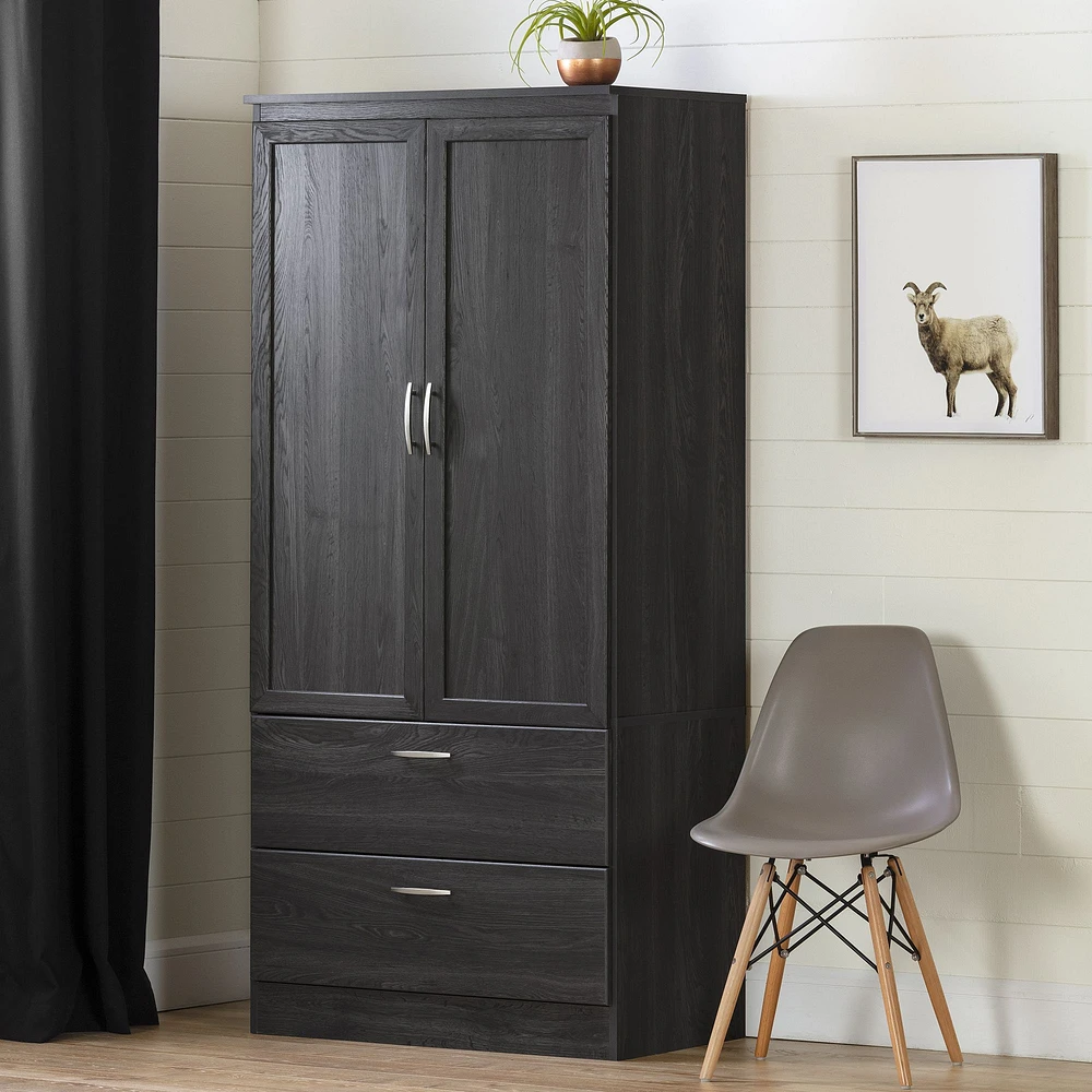 Armoire-penderie Acapella en chêne gris par South Shore Furniture