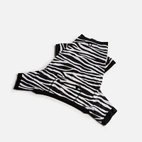 Dog's Pack of 2 Pyjamas by SilverPaw - Zebra Print and Red Waffle