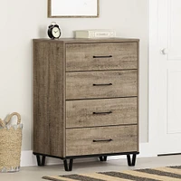 Arlen 4-Drawer Chest in Weathered Oak by South Shore Furniture